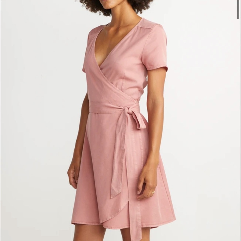 Marine Layer Blush Mini Wrap Dress